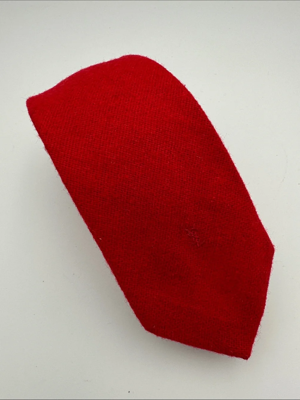 Vintage Yves Saint Laurent Heather Mist Wool Tie Red